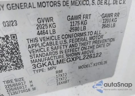 2023 GMC Terrain Fwd Sle z USA, uszkodzony, nr VIN 3GKALMEGXPL226122